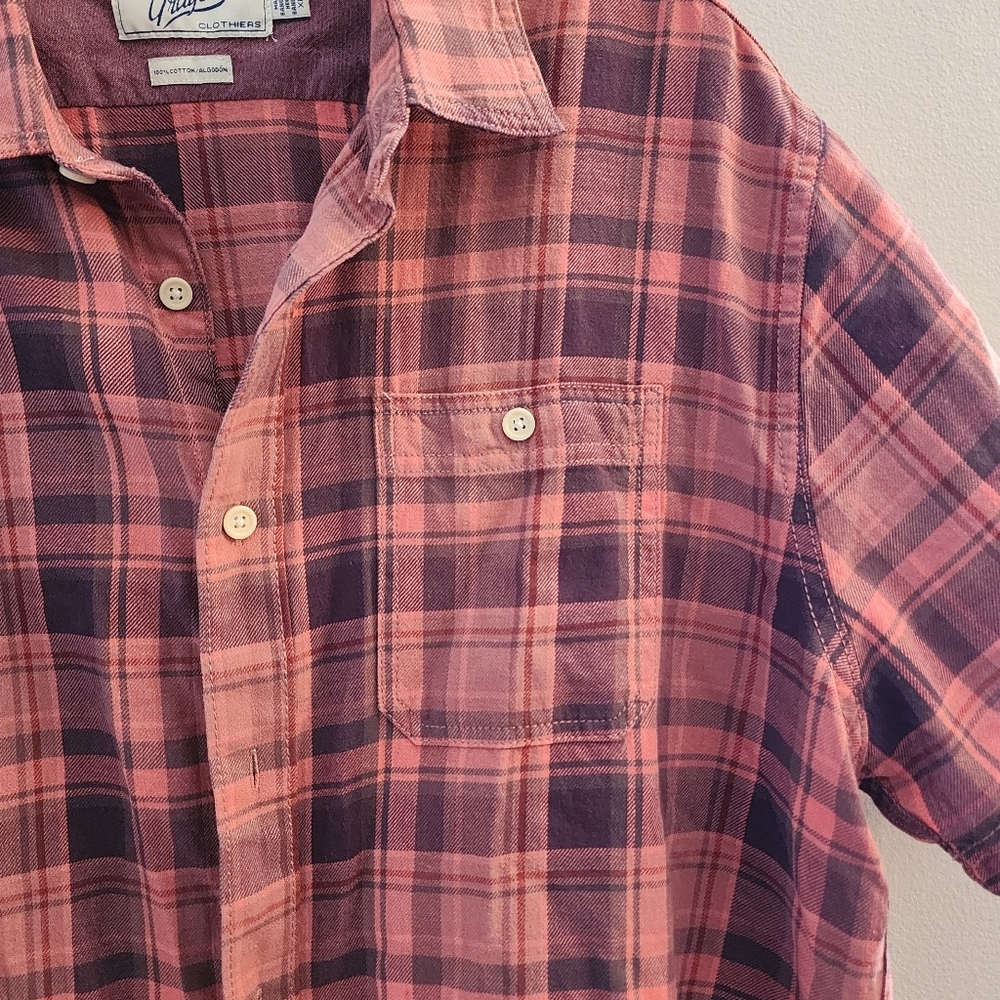 Grayers Orange Casual Button Down Shirt - Picture 3 of 3